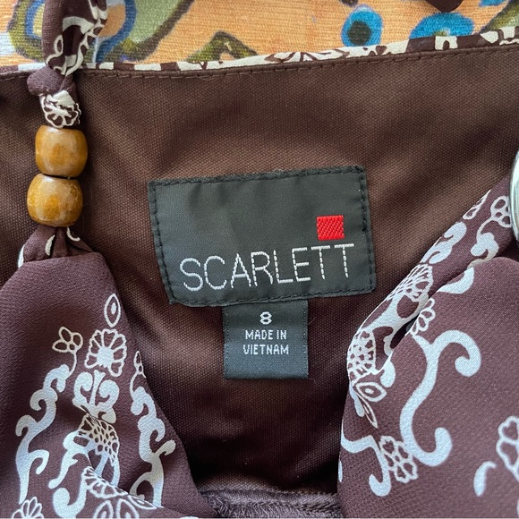 y2k Scarlett Halter Maxi Dress Brown Size 8 - Picture 7 of 8